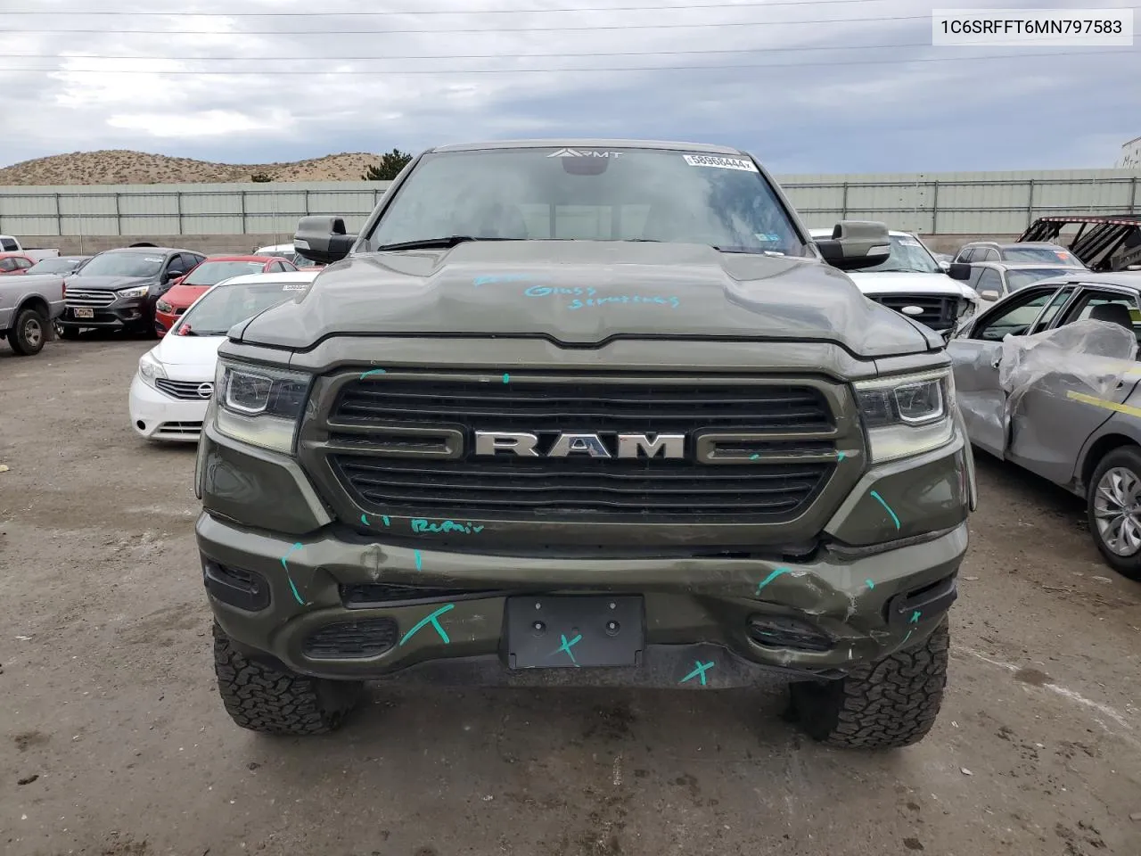 2021 Ram 1500 Big Horn/Lone Star VIN: 1C6SRFFT6MN797583 Lot: 58968444