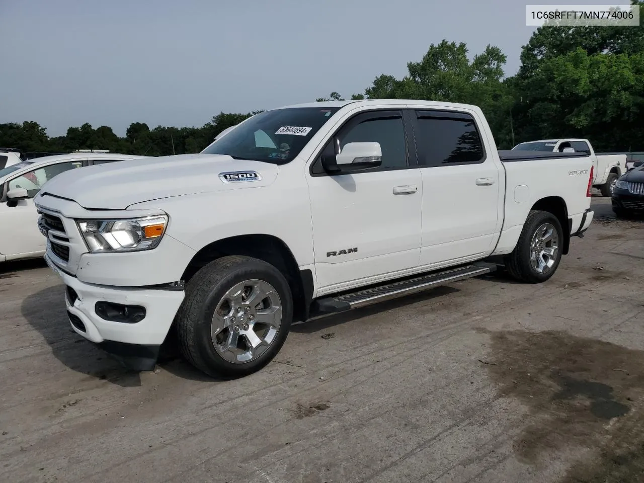 2021 Ram 1500 Big Horn/Lone Star VIN: 1C6SRFFT7MN774006 Lot: 60644694