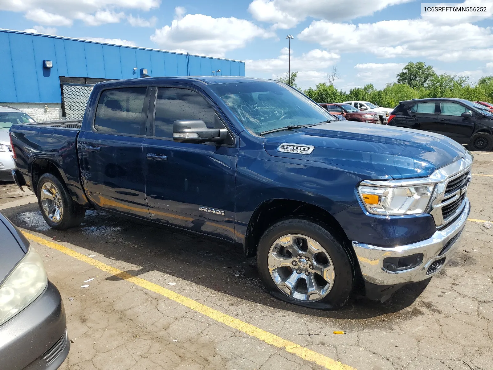 2021 Ram 1500 Big Horn/Lone Star VIN: 1C6SRFFT6MN556252 Lot: 62599404