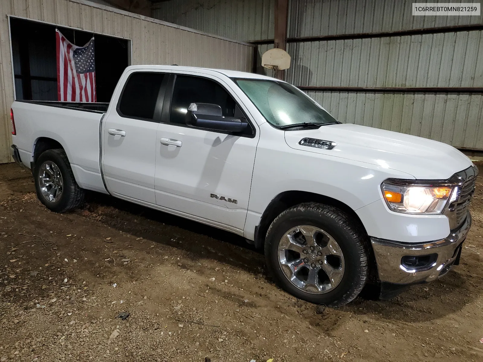 2021 Ram 1500 Big Horn/Lone Star VIN: 1C6RREBT0MN821259 Lot: 63384564