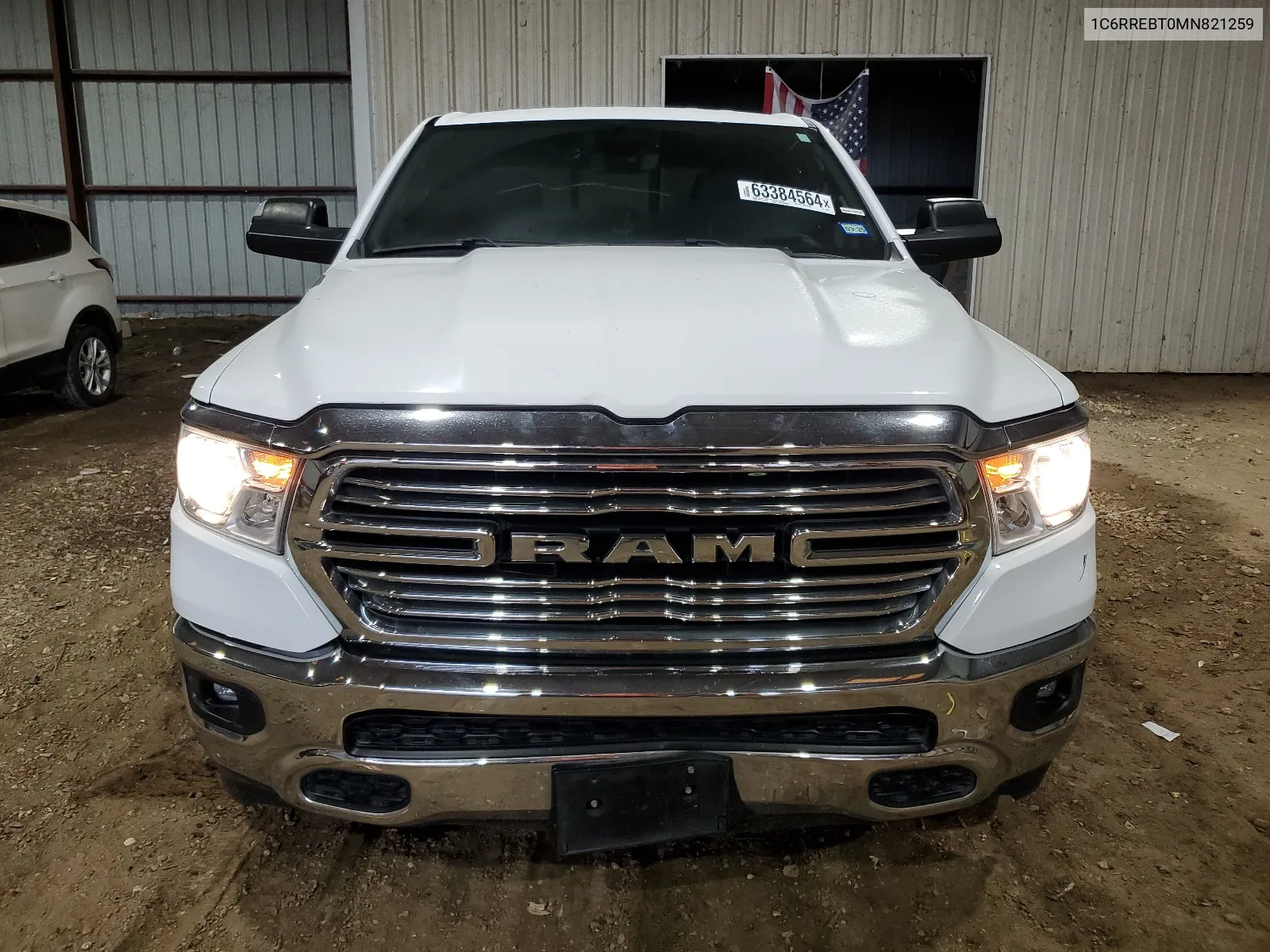 2021 Ram 1500 Big Horn/Lone Star VIN: 1C6RREBT0MN821259 Lot: 63384564