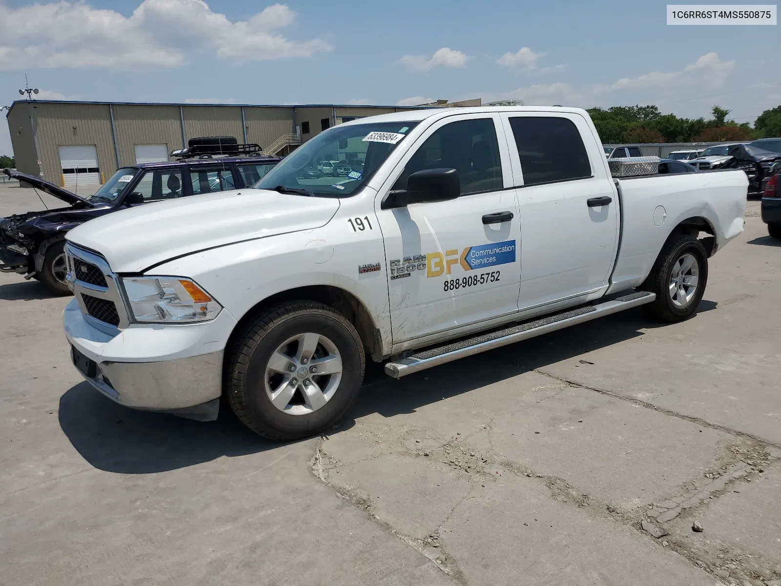 2021 Ram 1500 Classic Tradesman VIN: 1C6RR6ST4MS550875 Lot: 76036014