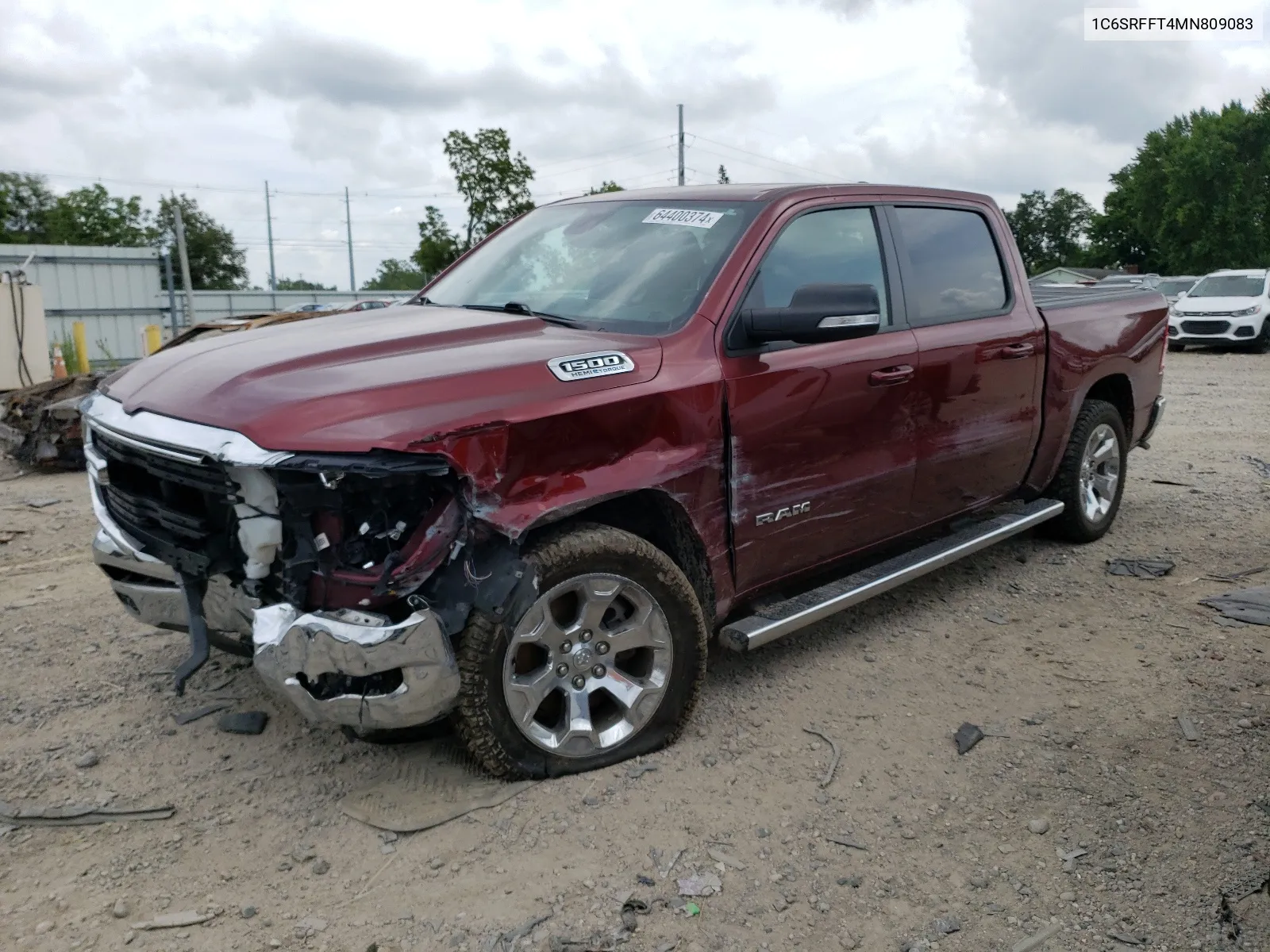 2021 Ram 1500 Big Horn/Lone Star VIN: 1C6SRFFT4MN809083 Lot: 64400374