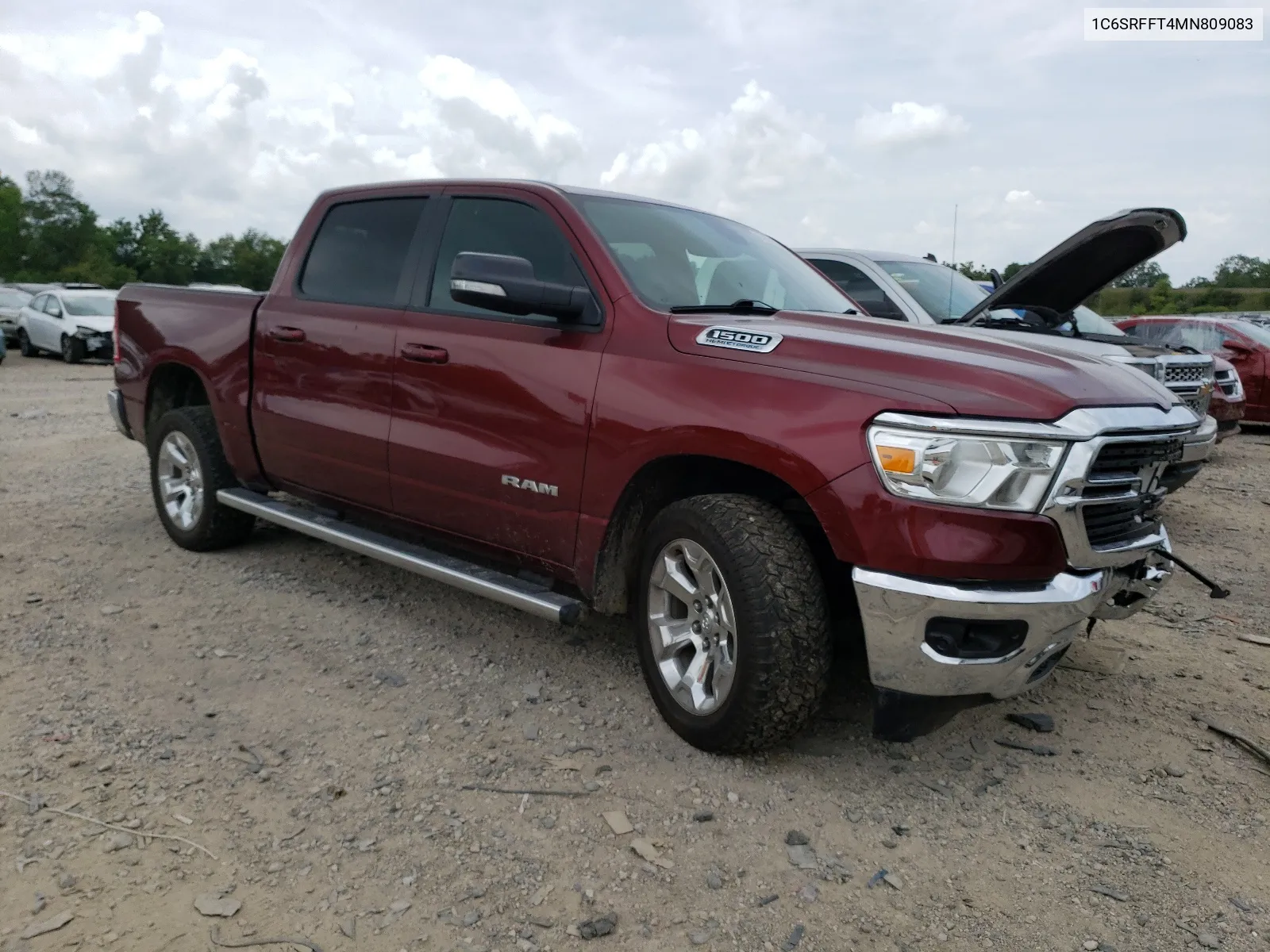 2021 Ram 1500 Big Horn/Lone Star VIN: 1C6SRFFT4MN809083 Lot: 64400374