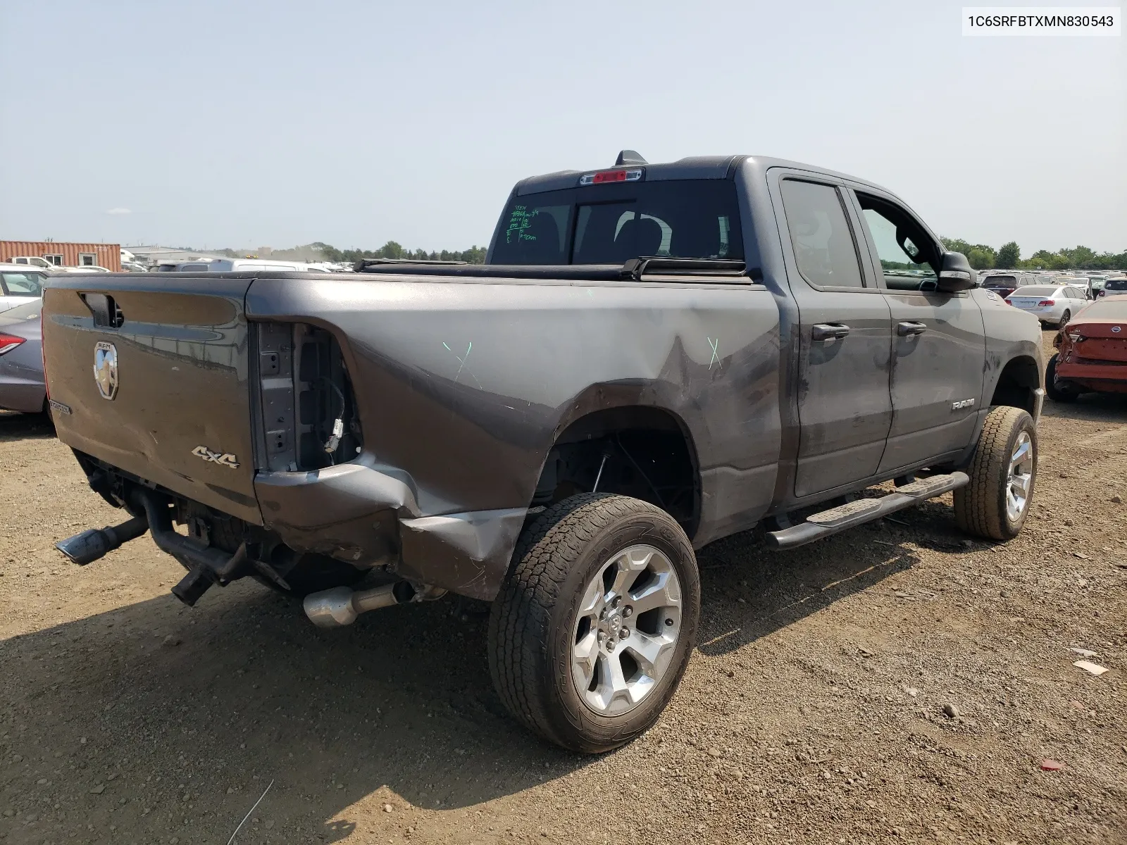 2021 Ram 1500 Big Horn/Lone Star VIN: 1C6SRFBTXMN830543 Lot: 64814364