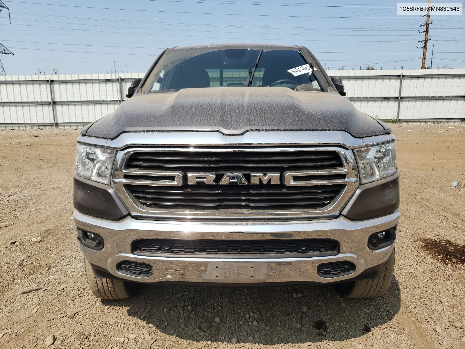 2021 Ram 1500 Big Horn/Lone Star VIN: 1C6SRFBTXMN830543 Lot: 64814364