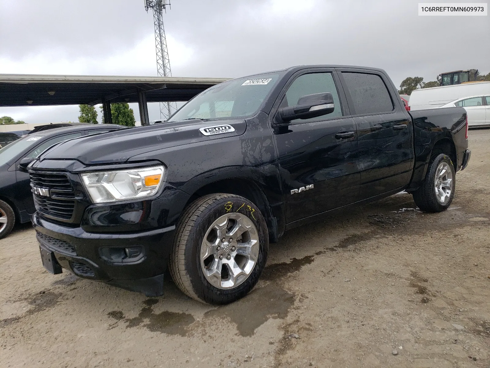 2021 Ram 1500 Big Horn/Lone Star VIN: 1C6RREFT0MN609973 Lot: 65242634