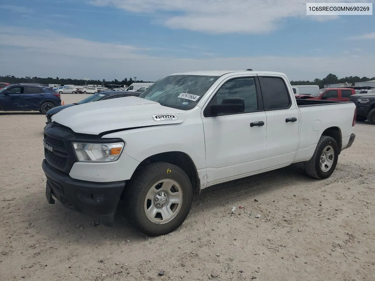 2021 Ram 1500 Tradesman VIN: 1C6SRECG0MN690269 Lot: 67972654