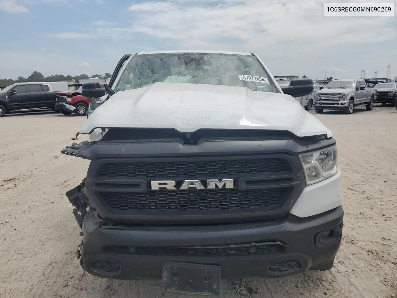 2021 Ram 1500 Tradesman VIN: 1C6SRECG0MN690269 Lot: 67972654