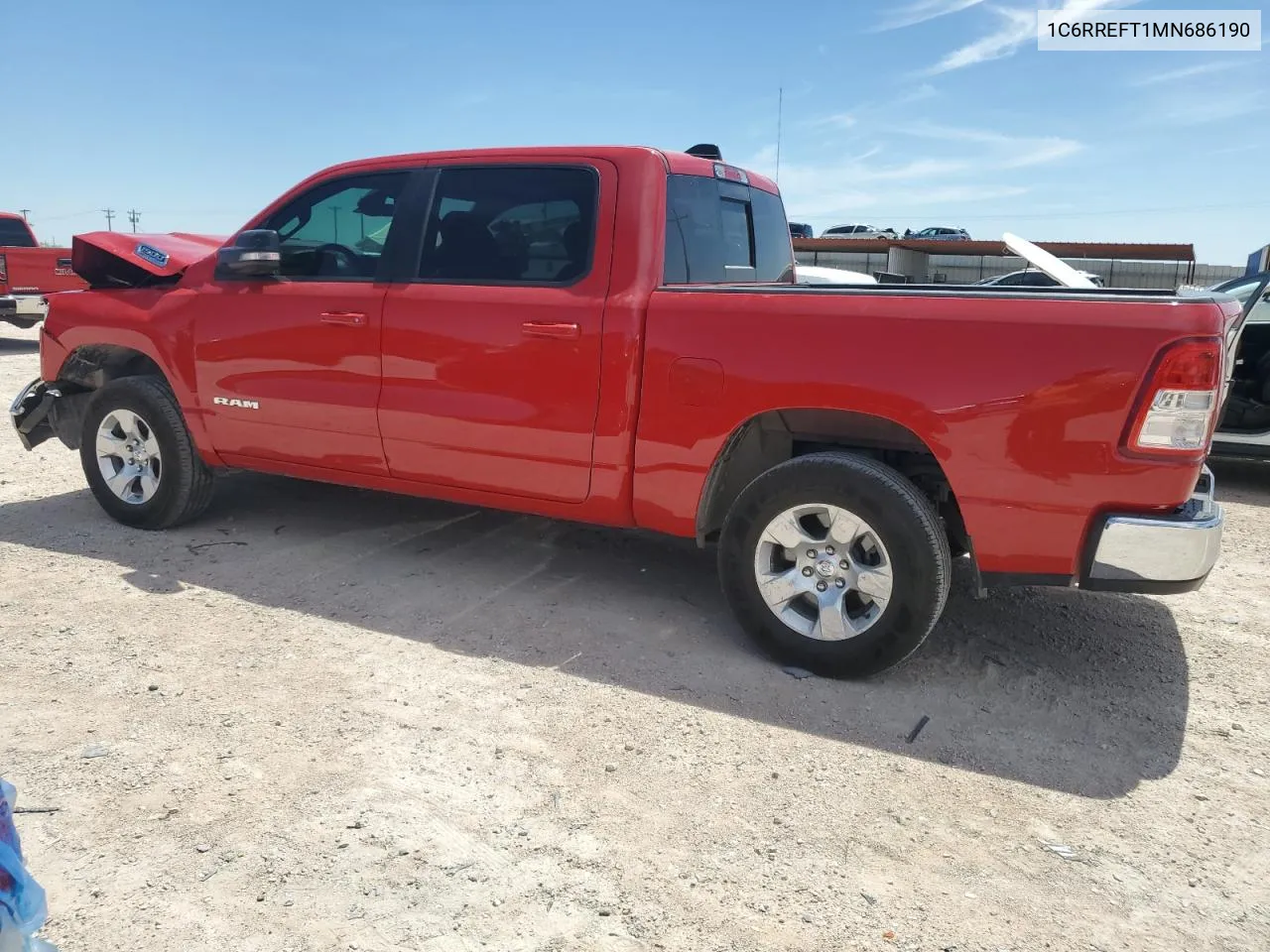 2021 Ram 1500 Big Horn/Lone Star VIN: 1C6RREFT1MN686190 Lot: 68272624