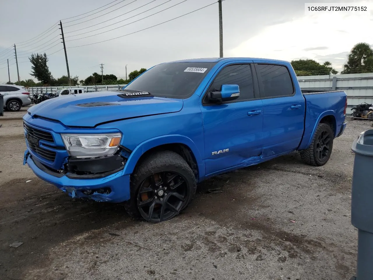 2021 Ram 1500 Laramie VIN: 1C6SRFJT2MN775152 Lot: 68535684