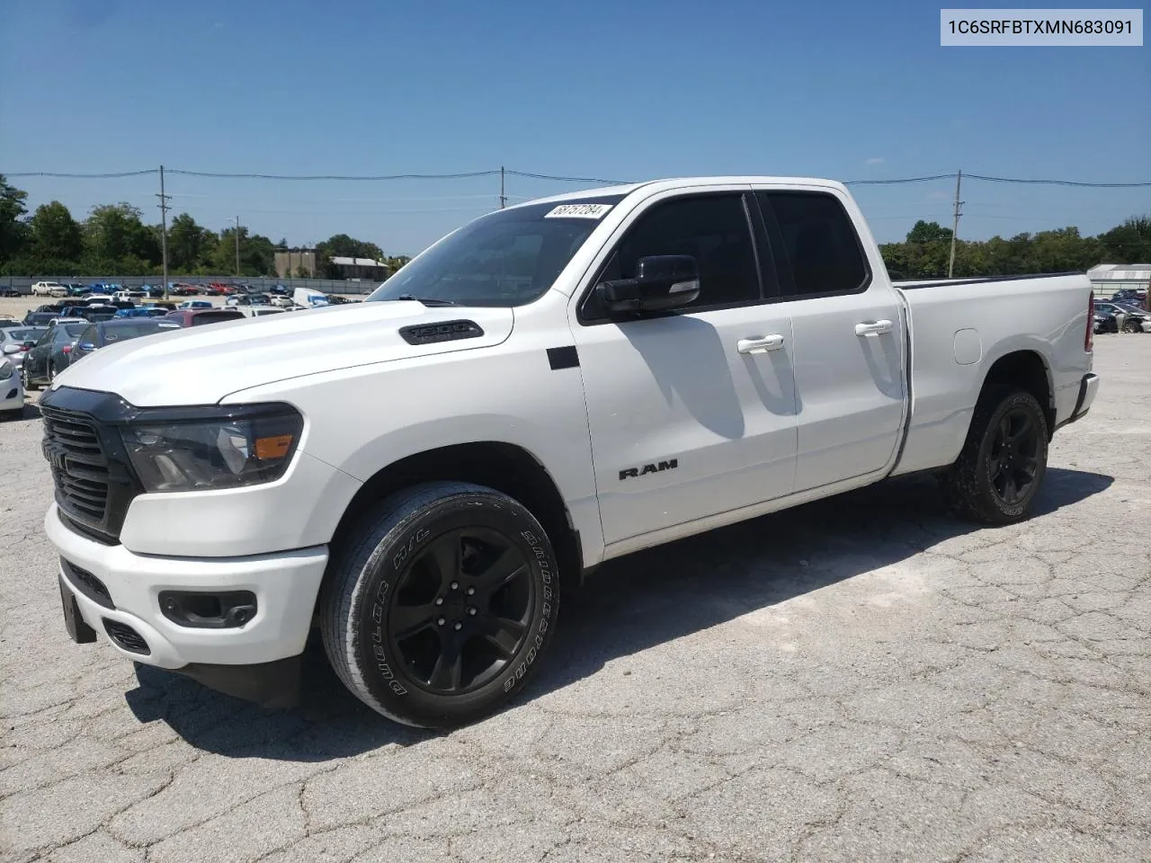 2021 Ram 1500 Big Horn/Lone Star VIN: 1C6SRFBTXMN683091 Lot: 68757284