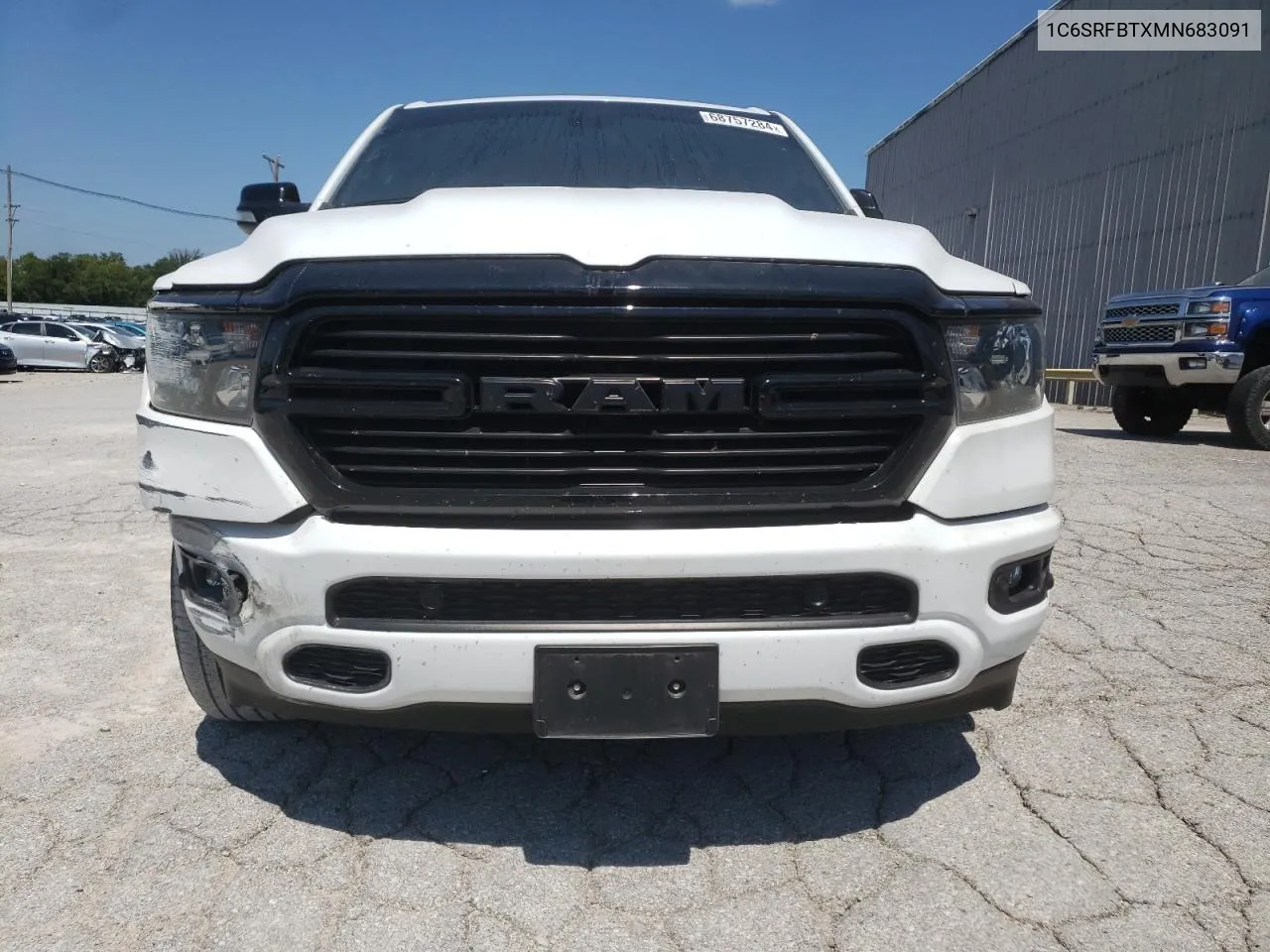 2021 Ram 1500 Big Horn/Lone Star VIN: 1C6SRFBTXMN683091 Lot: 68757284