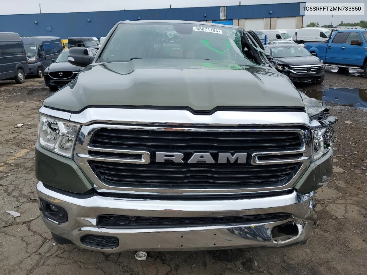 2021 Ram 1500 Big Horn/Lone Star VIN: 1C6SRFFT2MN733850 Lot: 68871104