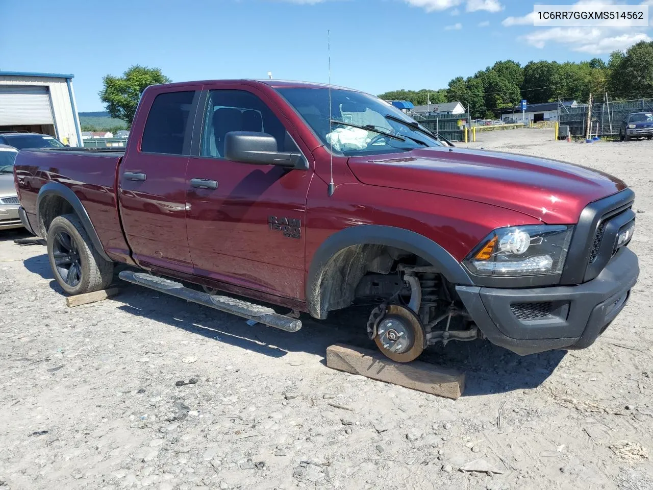 2021 Ram 1500 Classic Slt VIN: 1C6RR7GGXMS514562 Lot: 69252544