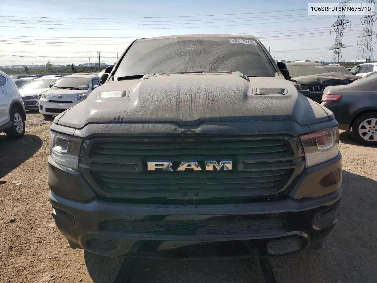 2021 Ram 1500 Laramie VIN: 1C6SRFJT3MN675710 Lot: 69772674