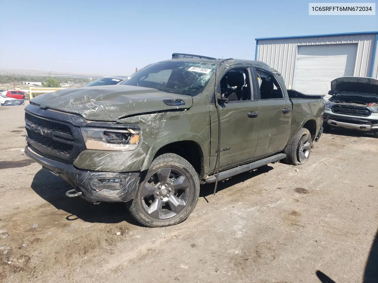 2021 Ram 1500 Big Horn/Lone Star VIN: 1C6SRFFT6MN672034 Lot: 69777604