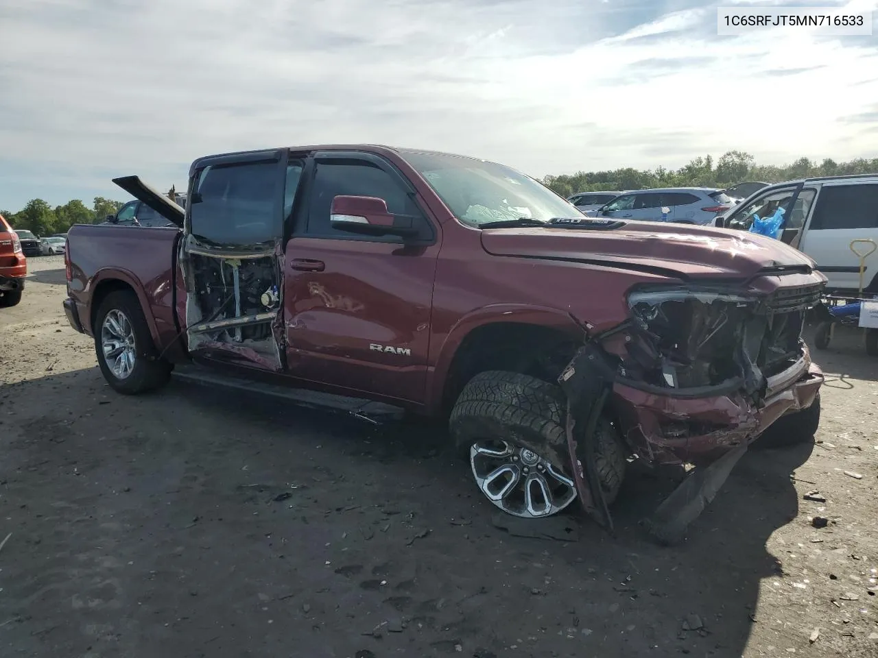 2021 Ram 1500 Laramie VIN: 1C6SRFJT5MN716533 Lot: 69790164