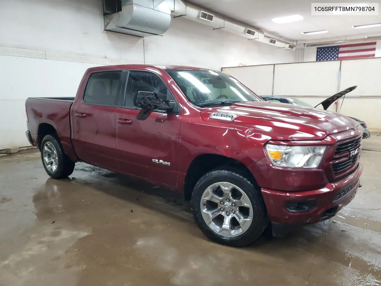 2021 Ram 1500 Big Horn/Lone Star VIN: 1C6SRFFT8MN798704 Lot: 69795004