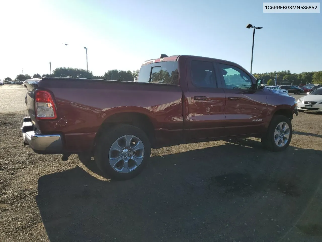 2021 Ram 1500 Big Horn/Lone Star VIN: 1C6RRFBG3MN535852 Lot: 70650514