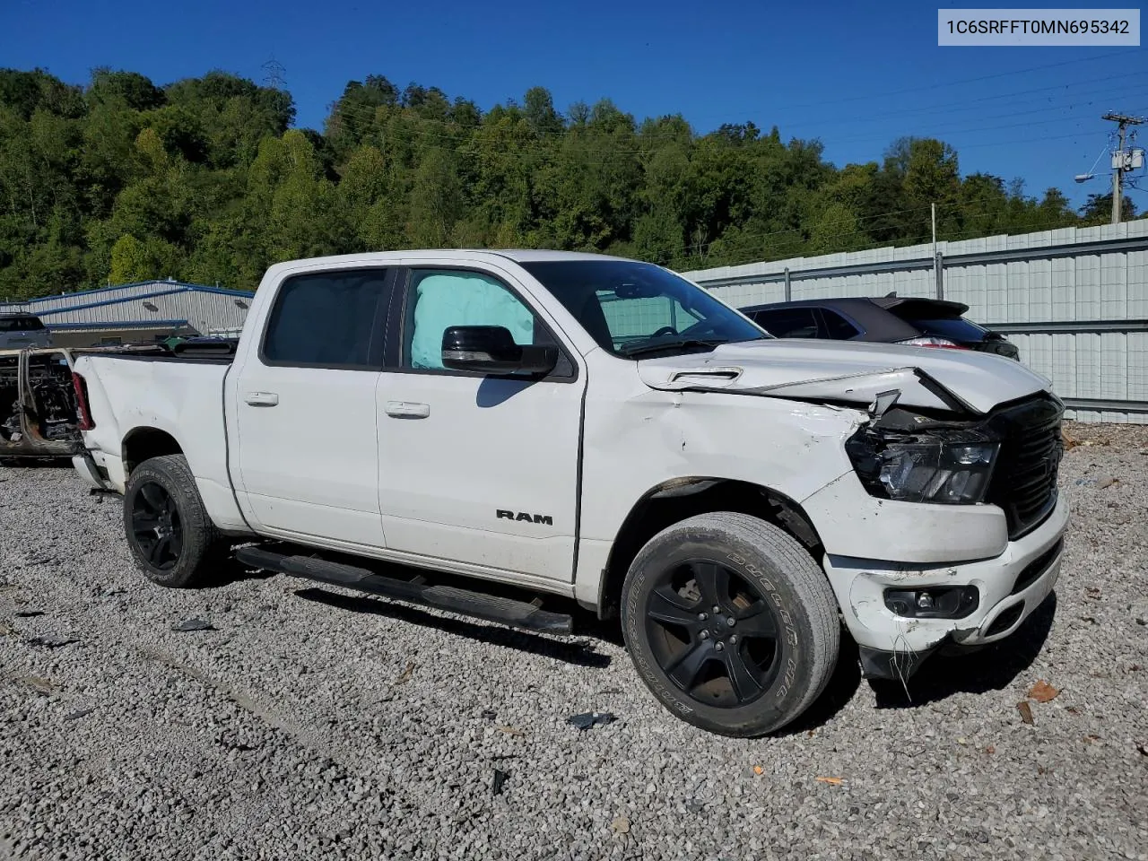 2021 Ram 1500 Big Horn/Lone Star VIN: 1C6SRFFT0MN695342 Lot: 71026374