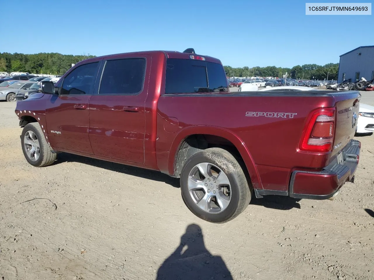 2021 Ram 1500 Laramie VIN: 1C6SRFJT9MN649693 Lot: 71573004