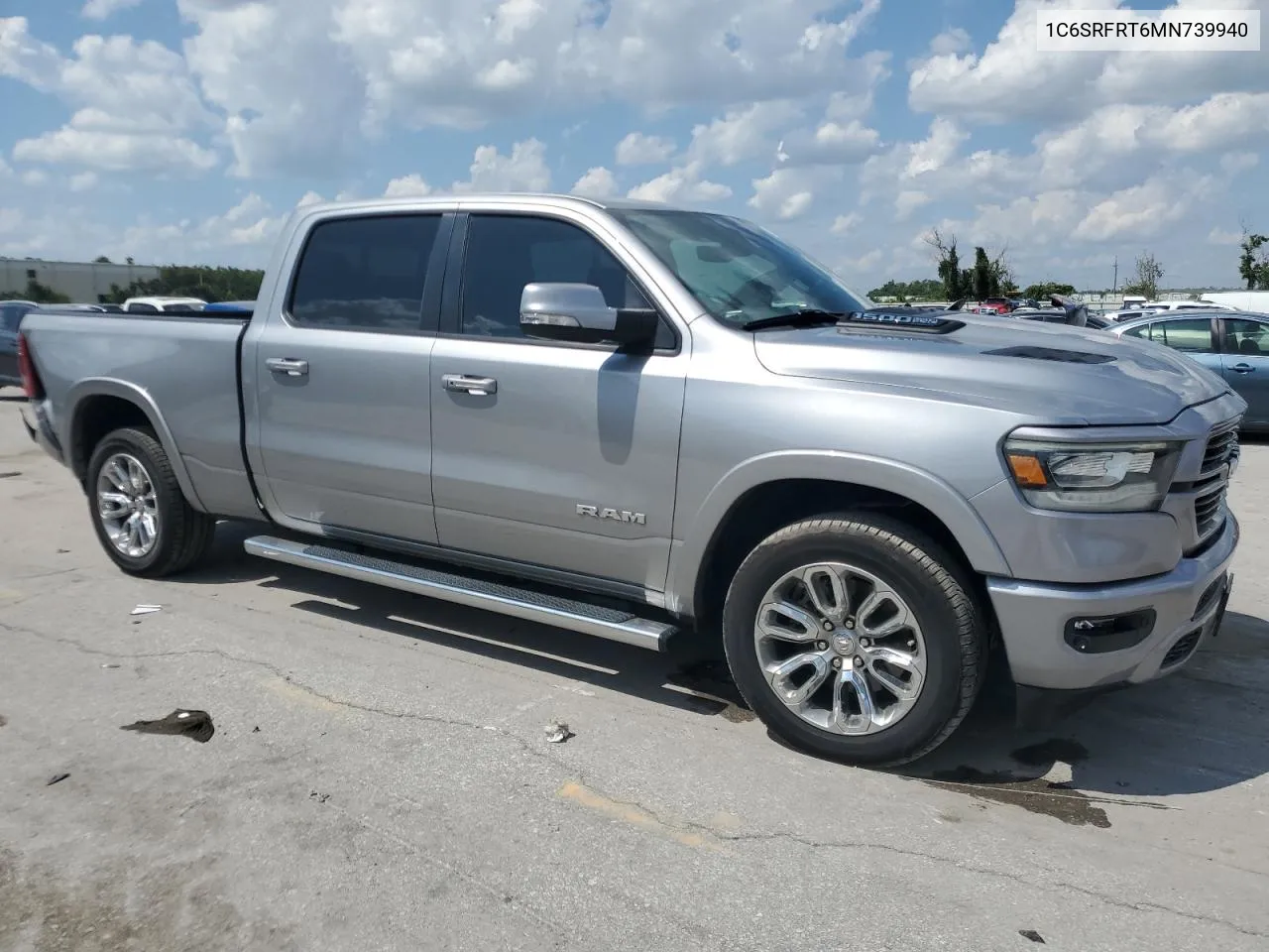 2021 Ram 1500 Laramie VIN: 1C6SRFRT6MN739940 Lot: 71743024