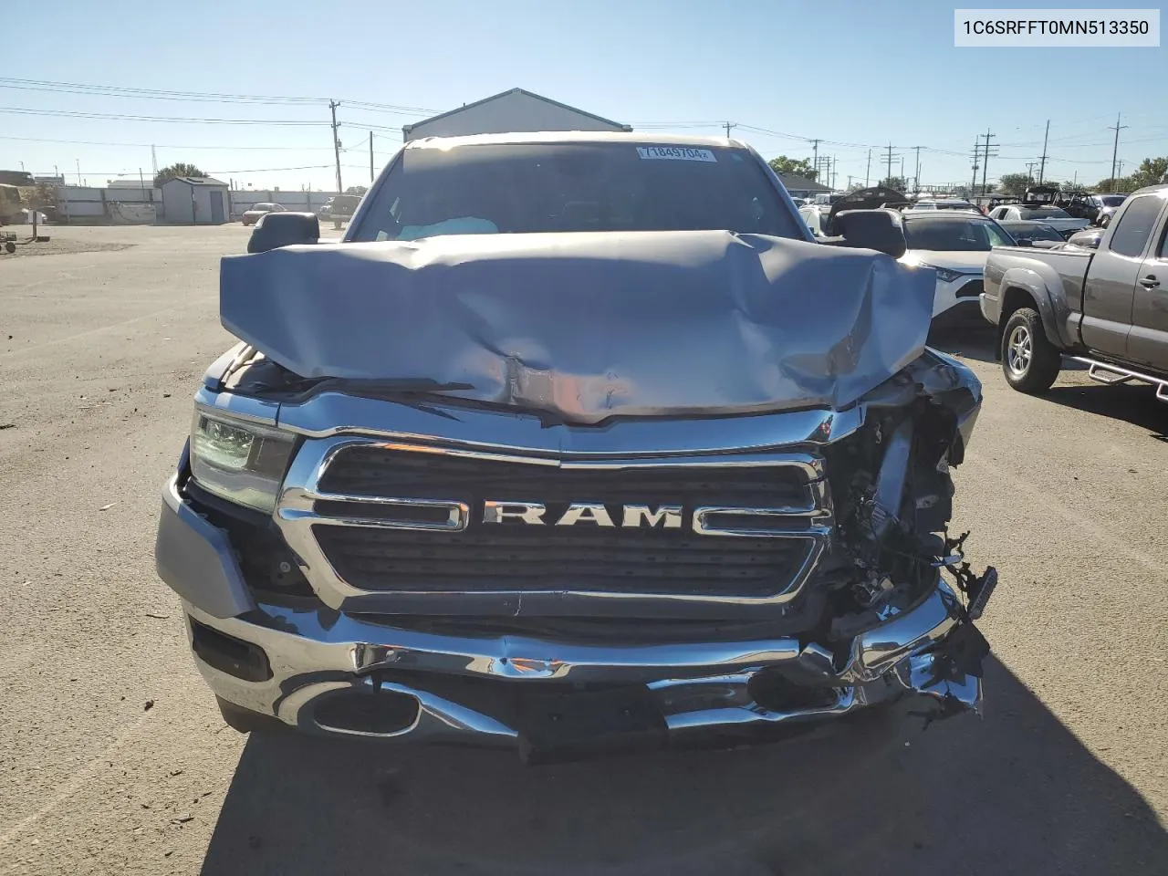 2021 Ram 1500 Big Horn/Lone Star VIN: 1C6SRFFT0MN513350 Lot: 71849704