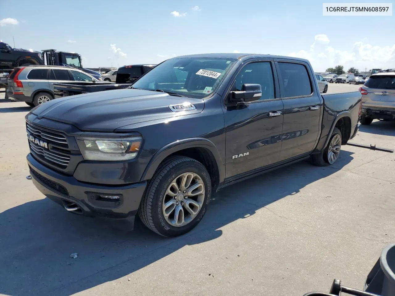 2021 Ram 1500 Laramie VIN: 1C6RREJT5MN608597 Lot: 72012044