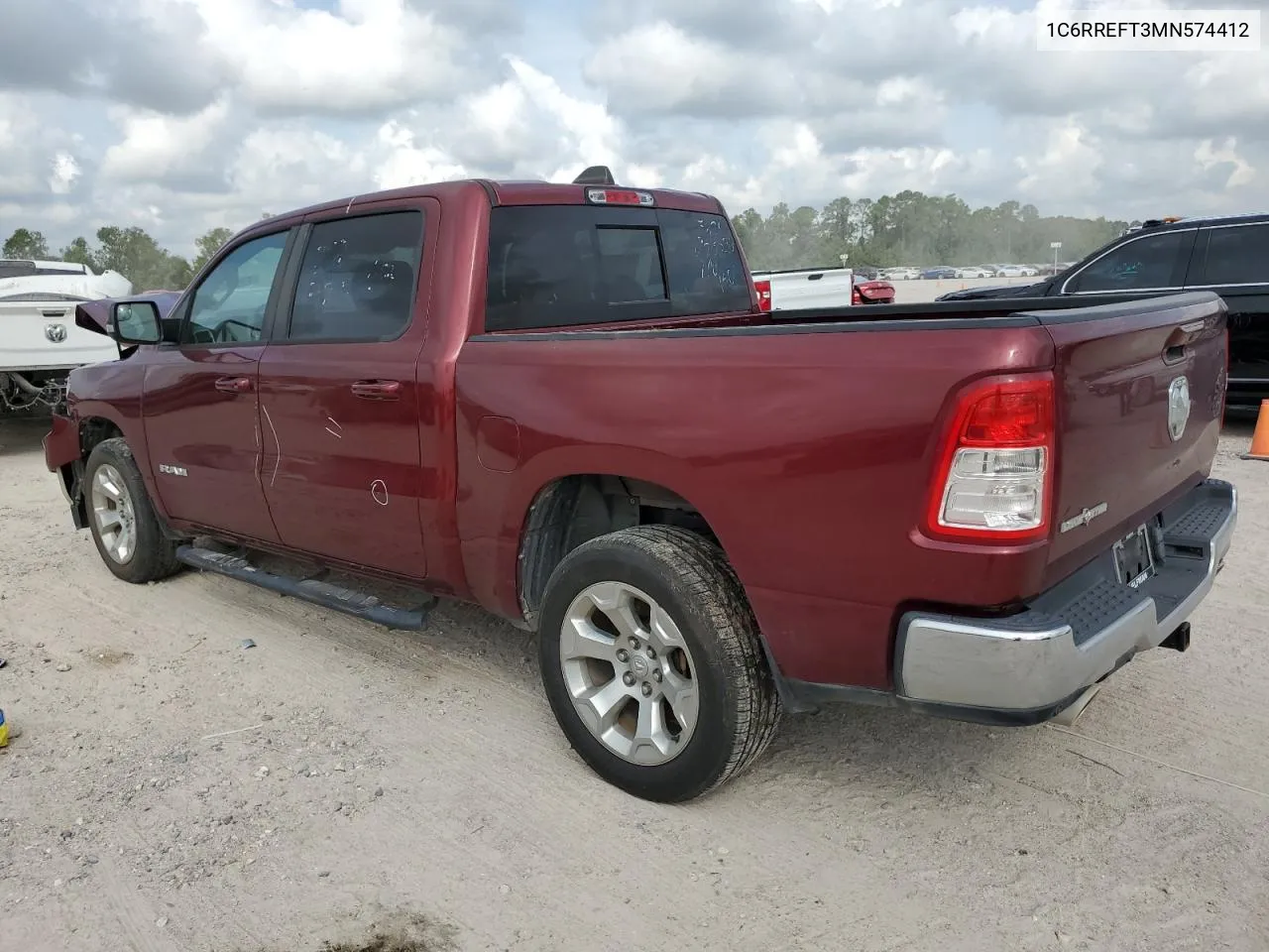 2021 Ram 1500 Big Horn/Lone Star VIN: 1C6RREFT3MN574412 Lot: 72806604