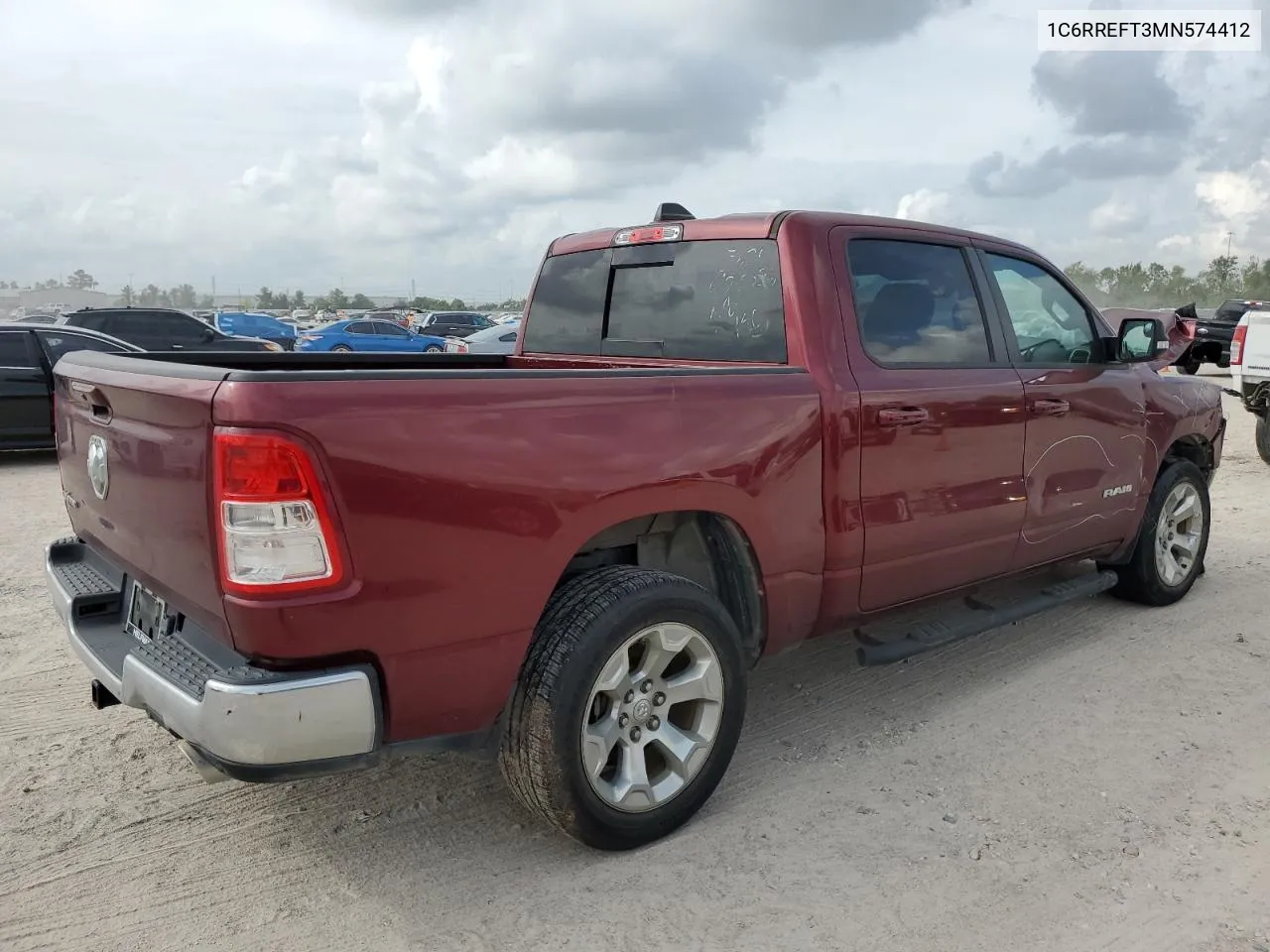 2021 Ram 1500 Big Horn/Lone Star VIN: 1C6RREFT3MN574412 Lot: 72806604