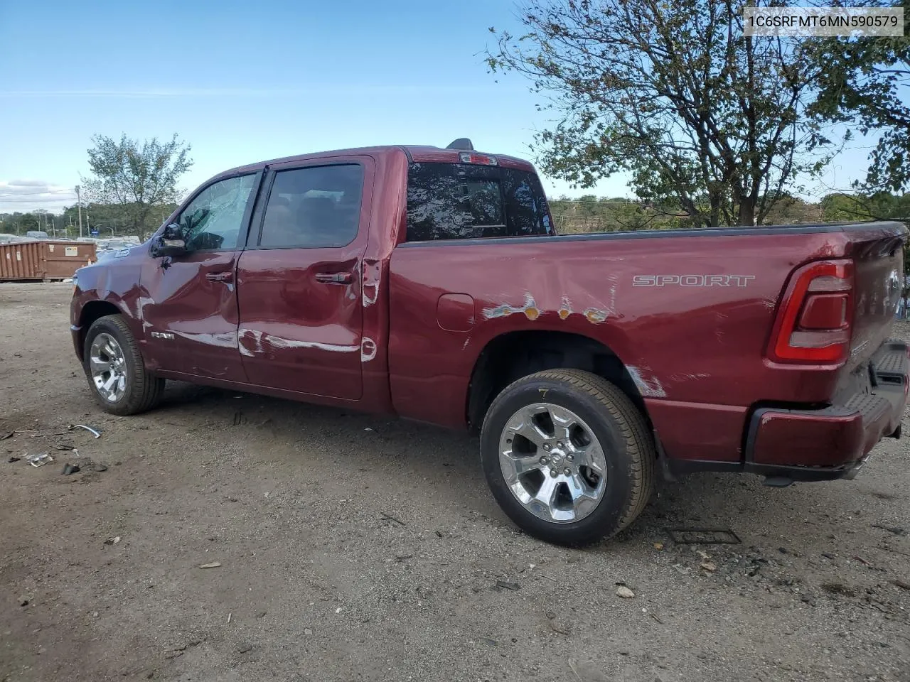 2021 Ram 1500 Big Horn/Lone Star VIN: 1C6SRFMT6MN590579 Lot: 72946034