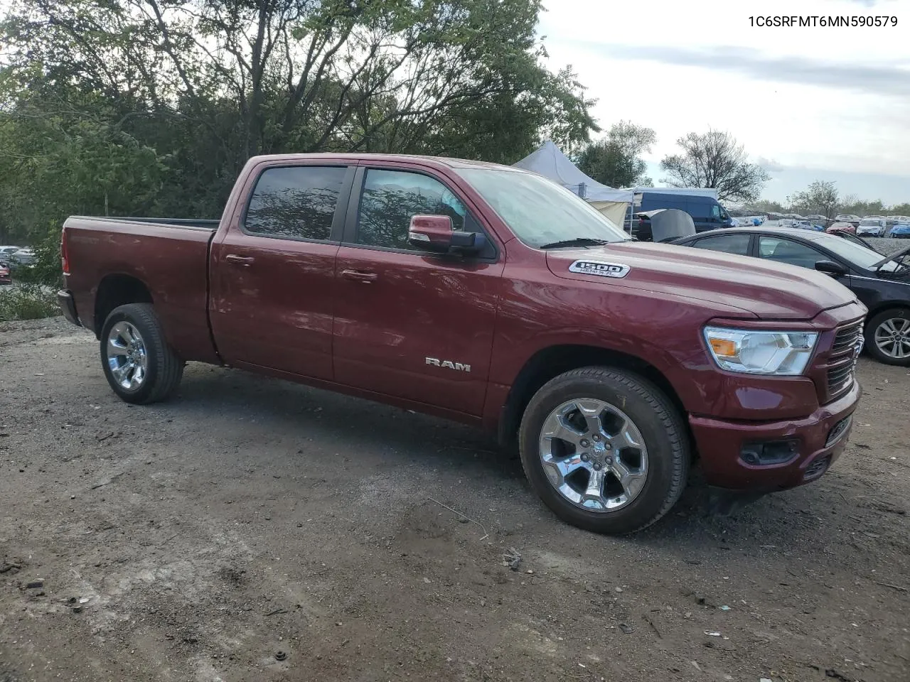 2021 Ram 1500 Big Horn/Lone Star VIN: 1C6SRFMT6MN590579 Lot: 72946034