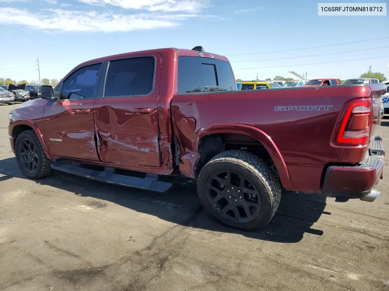 2021 Ram 1500 Laramie VIN: 1C6SRFJT0MN818712 Lot: 73562414