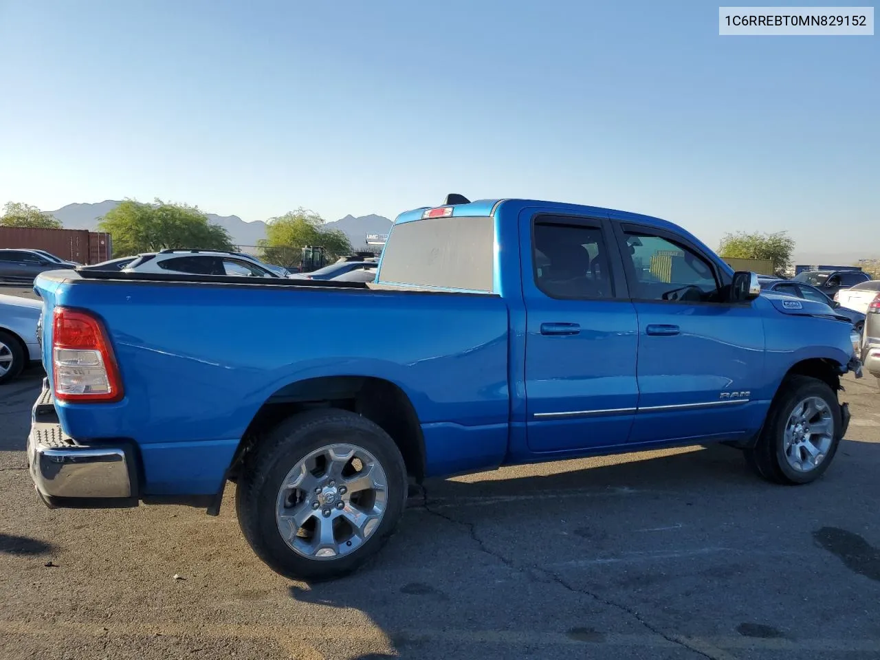 2021 Ram 1500 Big Horn/Lone Star VIN: 1C6RREBT0MN829152 Lot: 73666914