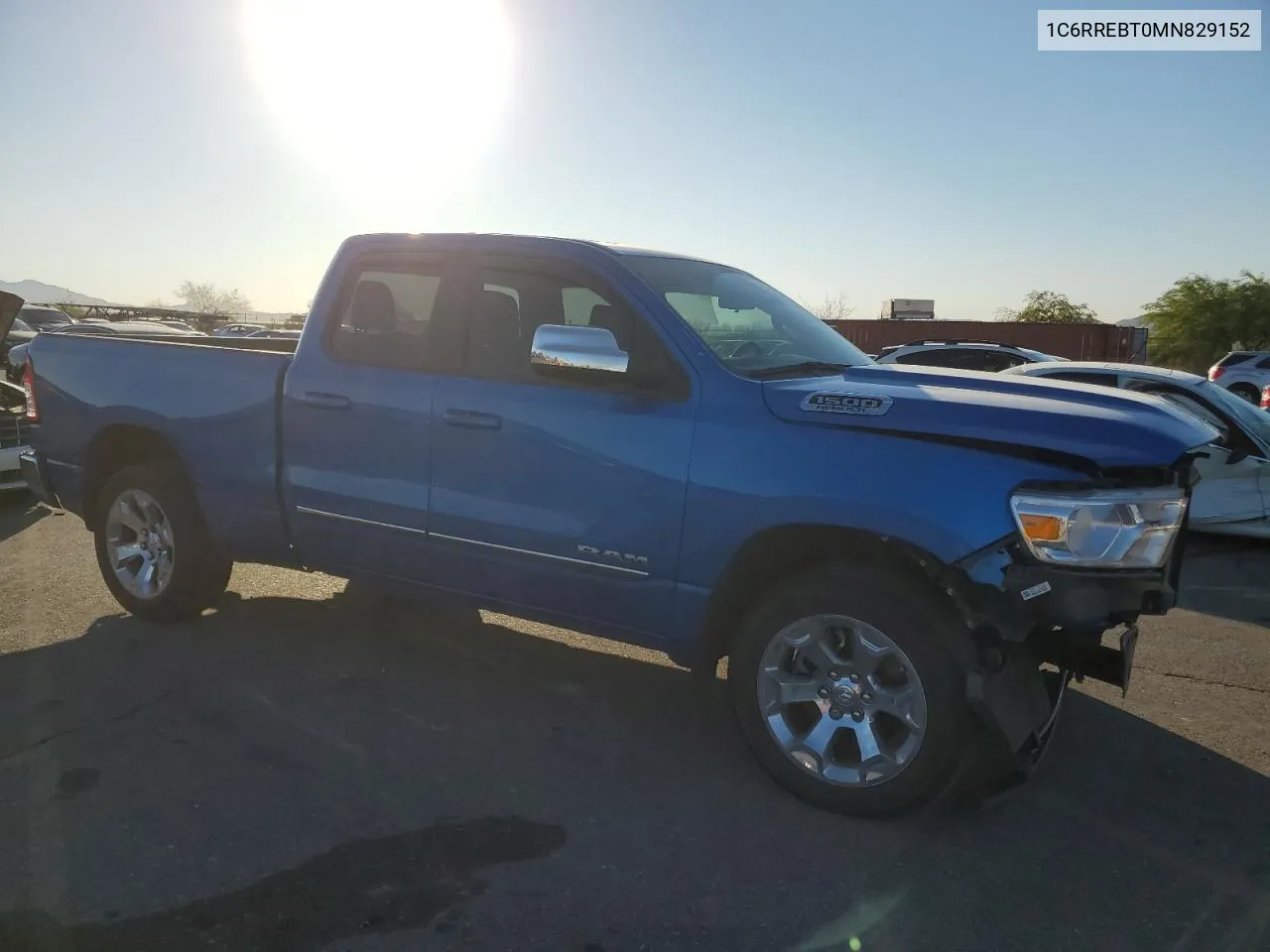 2021 Ram 1500 Big Horn/Lone Star VIN: 1C6RREBT0MN829152 Lot: 73666914