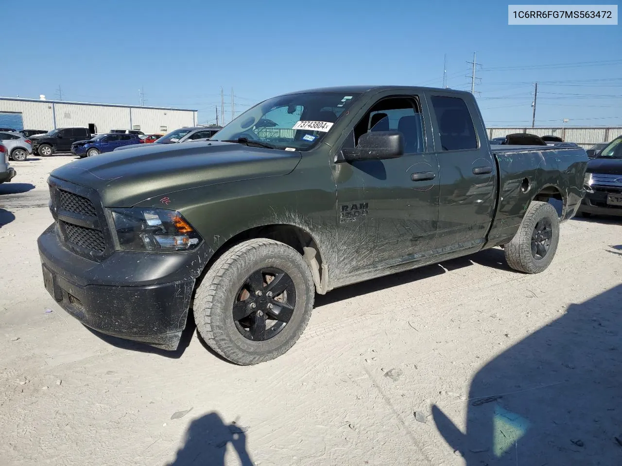 2021 Ram 1500 Classic Tradesman VIN: 1C6RR6FG7MS563472 Lot: 73743804