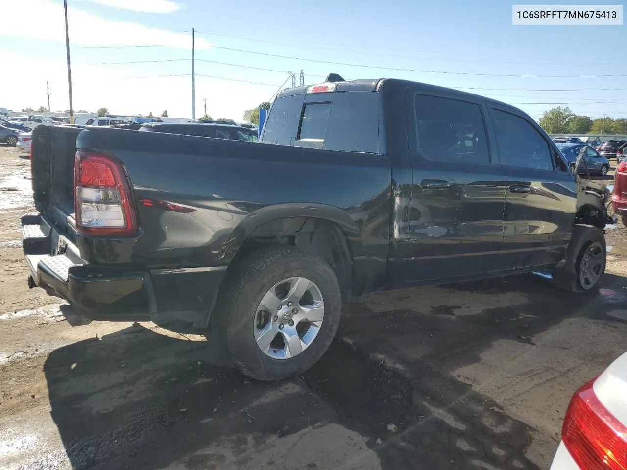 2021 Ram 1500 Big Horn/Lone Star VIN: 1C6SRFFT7MN675413 Lot: 73916054