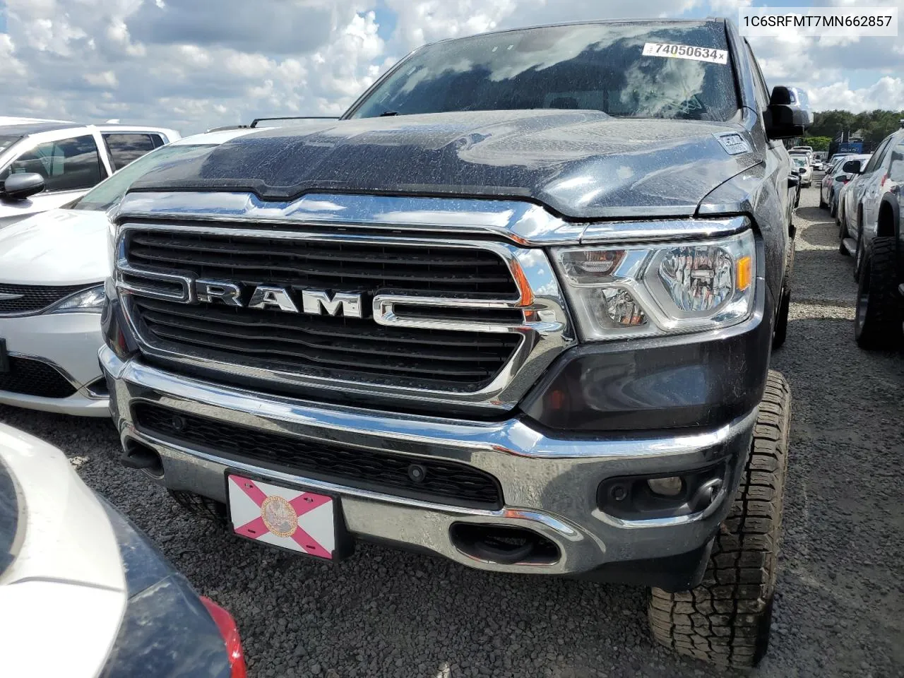 2021 Ram 1500 Big Horn/Lone Star VIN: 1C6SRFMT7MN662857 Lot: 74050634