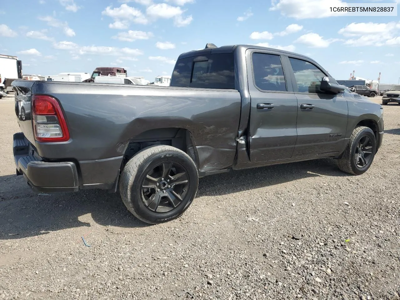 2021 Ram 1500 Big Horn/Lone Star VIN: 1C6RREBT5MN828837 Lot: 74084884