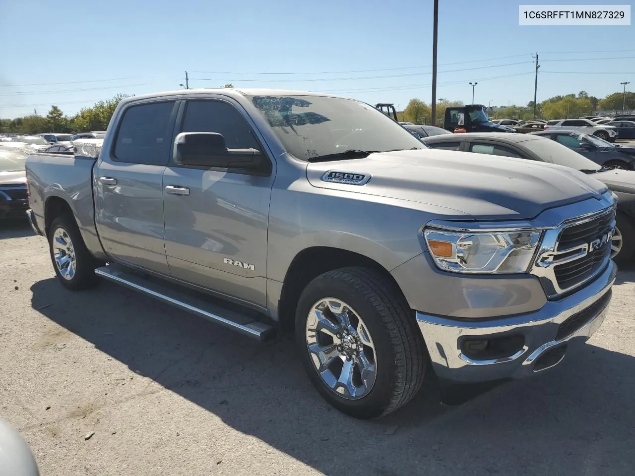 2021 Ram 1500 Big Horn/Lone Star VIN: 1C6SRFFT1MN827329 Lot: 74169634