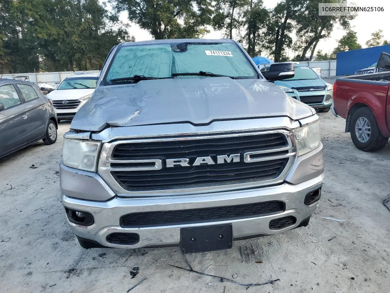 2021 Ram 1500 Big Horn/Lone Star VIN: 1C6RREFT0MN625106 Lot: 74171334