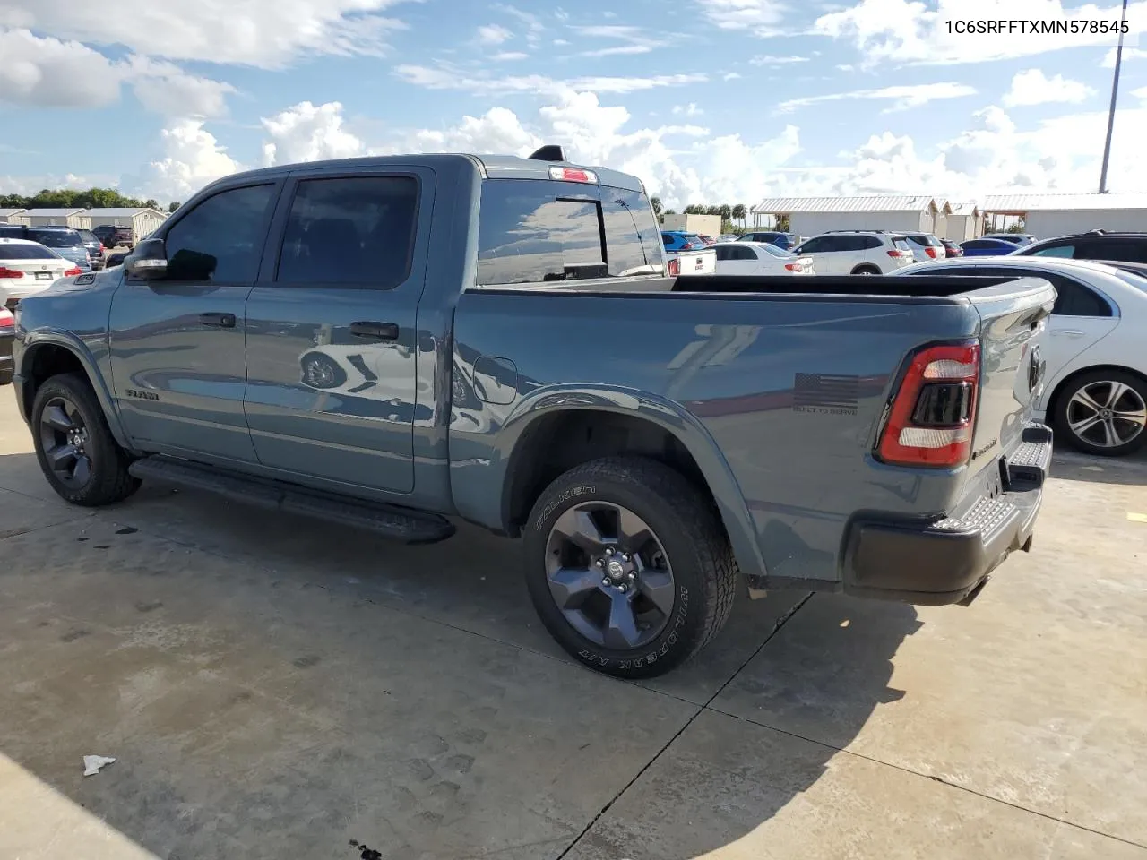 2021 Ram 1500 Big Horn/Lone Star VIN: 1C6SRFFTXMN578545 Lot: 74204084