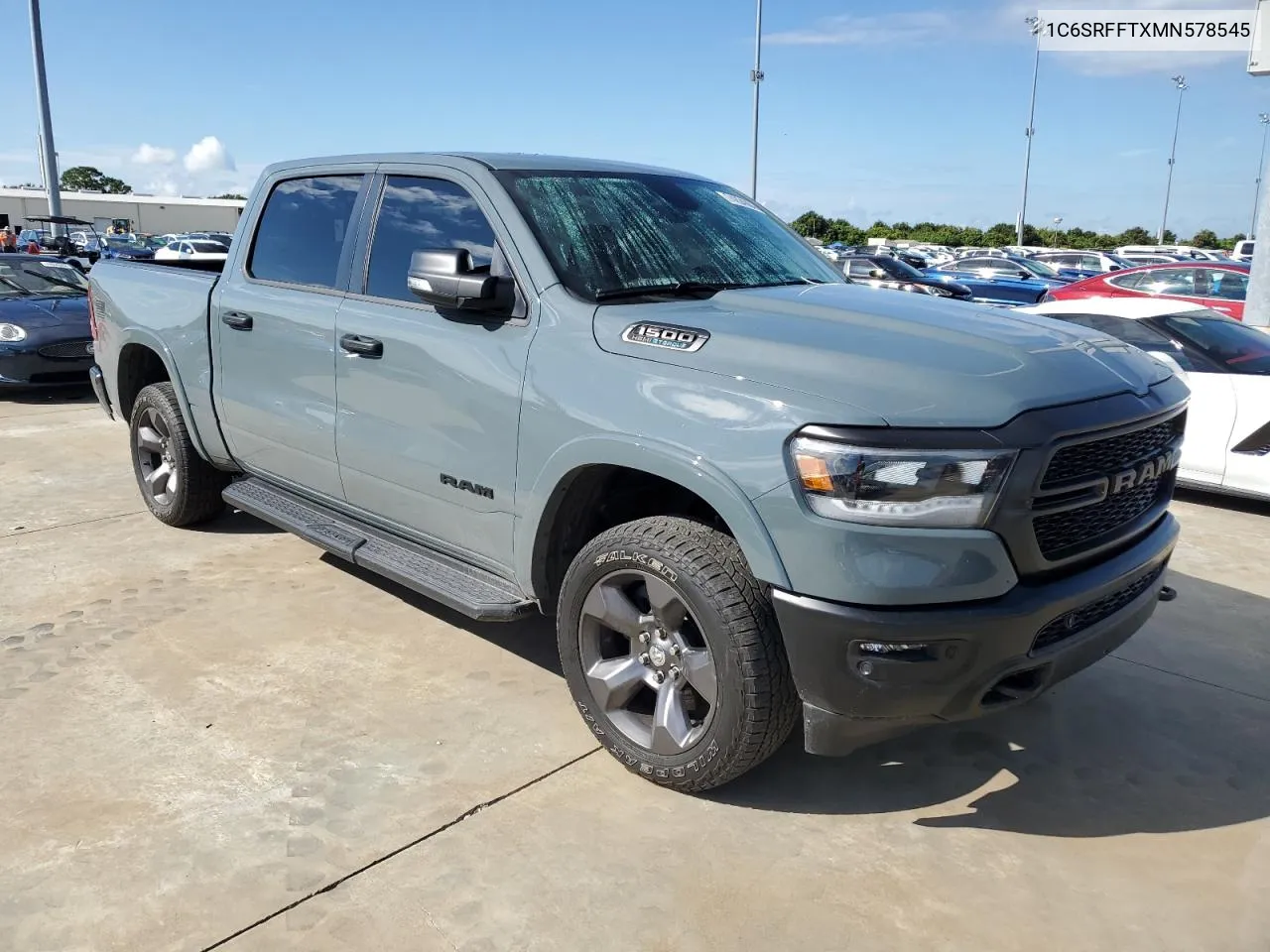 2021 Ram 1500 Big Horn/Lone Star VIN: 1C6SRFFTXMN578545 Lot: 74204084