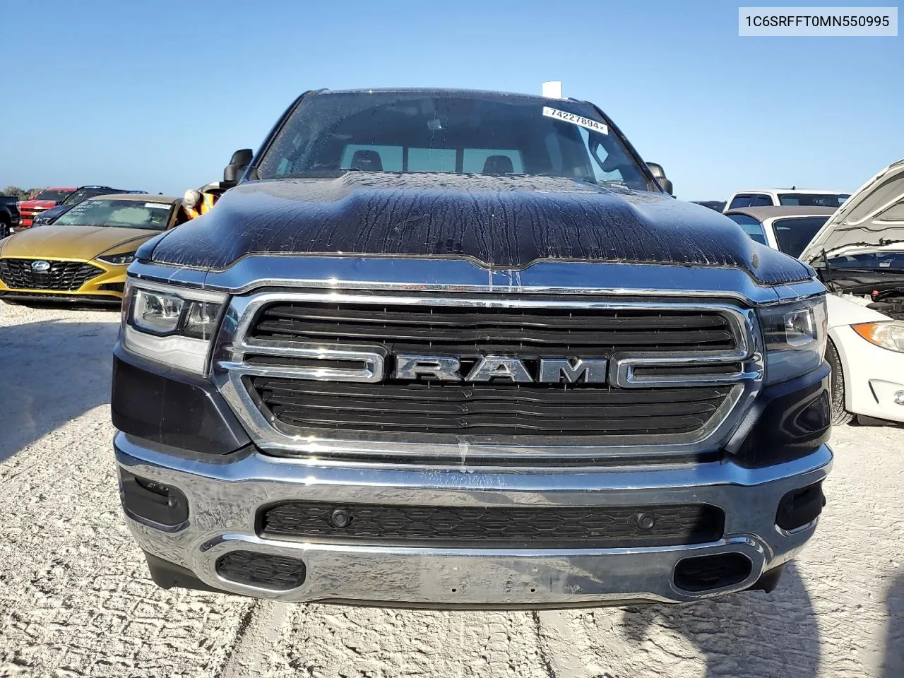 2021 Ram 1500 Big Horn/Lone Star VIN: 1C6SRFFT0MN550995 Lot: 74227894