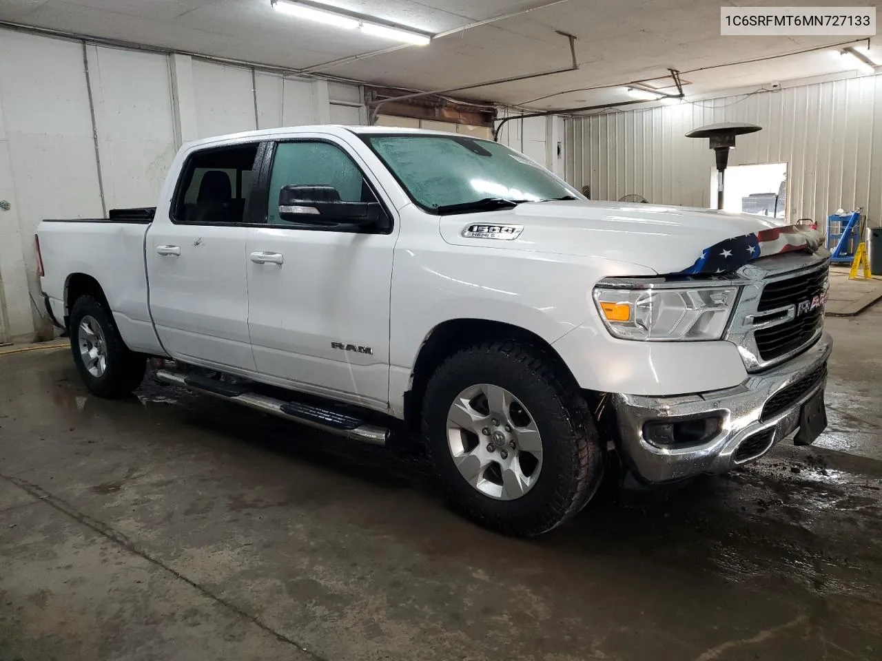 2021 Ram 1500 Big Horn/Lone Star VIN: 1C6SRFMT6MN727133 Lot: 74282524