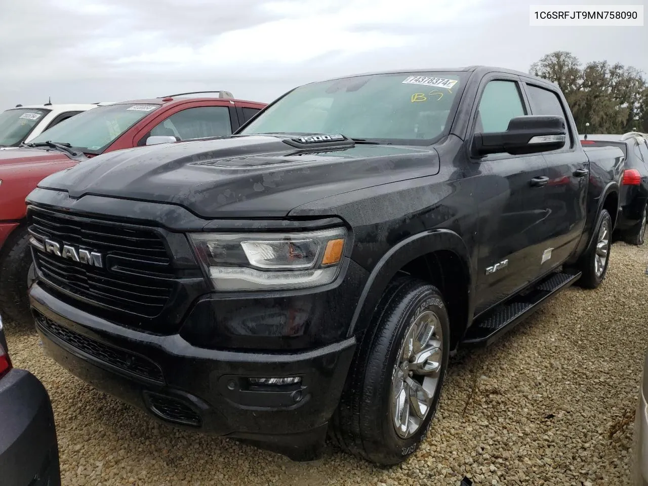 2021 Ram 1500 Laramie VIN: 1C6SRFJT9MN758090 Lot: 74378374