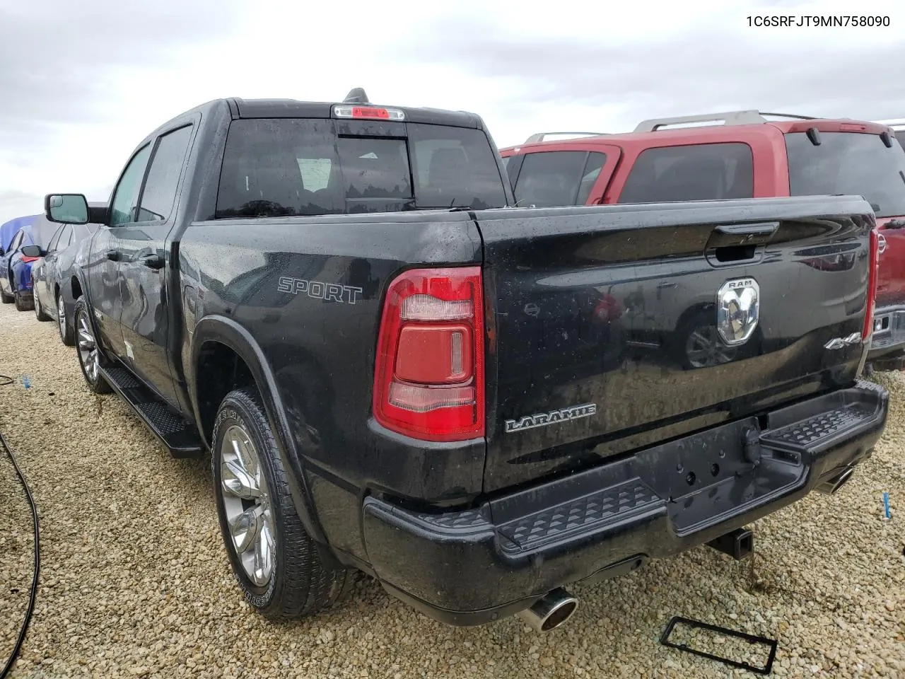 2021 Ram 1500 Laramie VIN: 1C6SRFJT9MN758090 Lot: 74378374