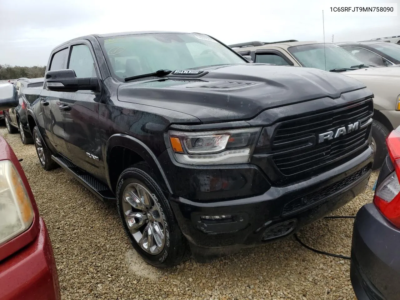 2021 Ram 1500 Laramie VIN: 1C6SRFJT9MN758090 Lot: 74378374