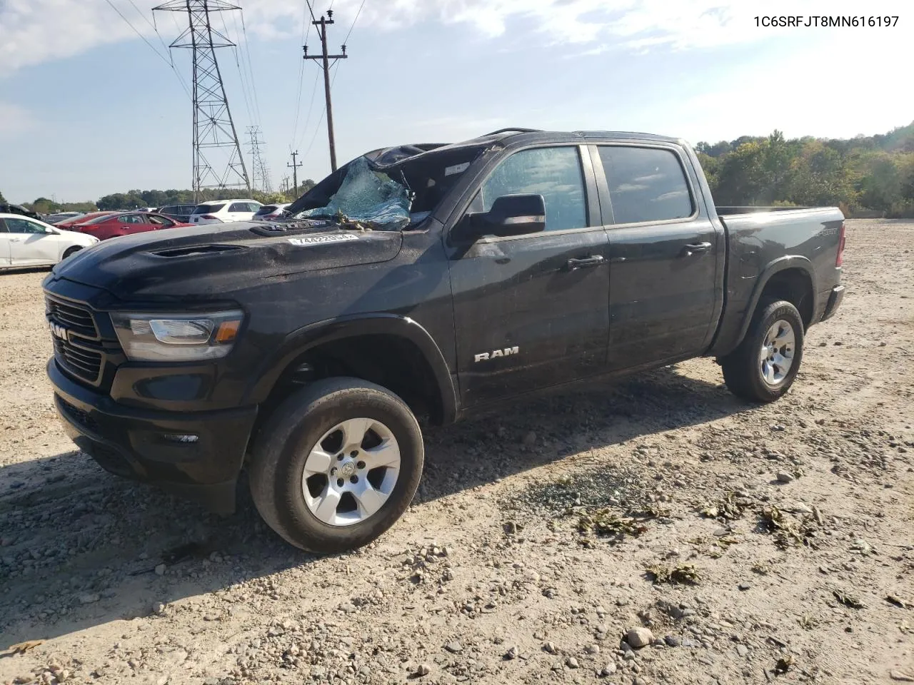 2021 Ram 1500 Laramie VIN: 1C6SRFJT8MN616197 Lot: 74422954